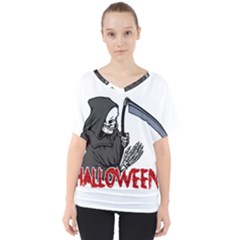 Death - Halloween V-neck Dolman Drape Top