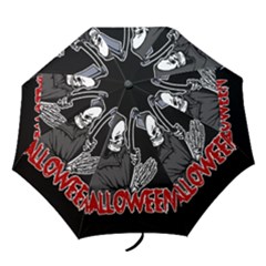 Death - Halloween Folding Umbrellas by Valentinaart