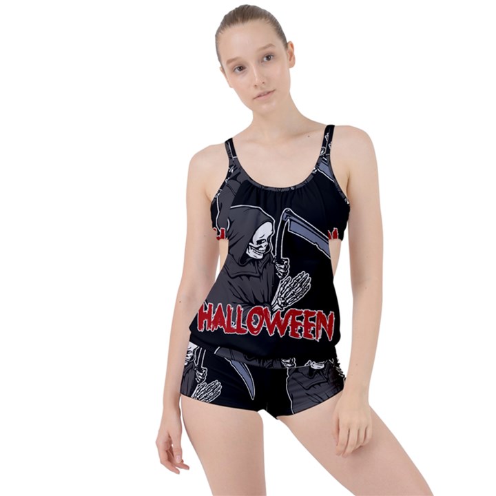 Death - Halloween Boyleg Tankini Set 