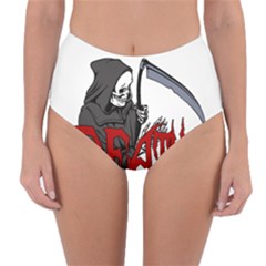 Death - Halloween Reversible High-waist Bikini Bottoms