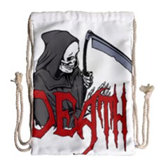 Death - Halloween Drawstring Bag (large) by Valentinaart