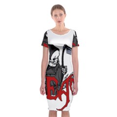 Death - Halloween Classic Short Sleeve Midi Dress by Valentinaart