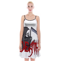 Death - Halloween Spaghetti Strap Velvet Dress by Valentinaart