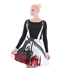 Death - Halloween Suspender Skater Skirt by Valentinaart