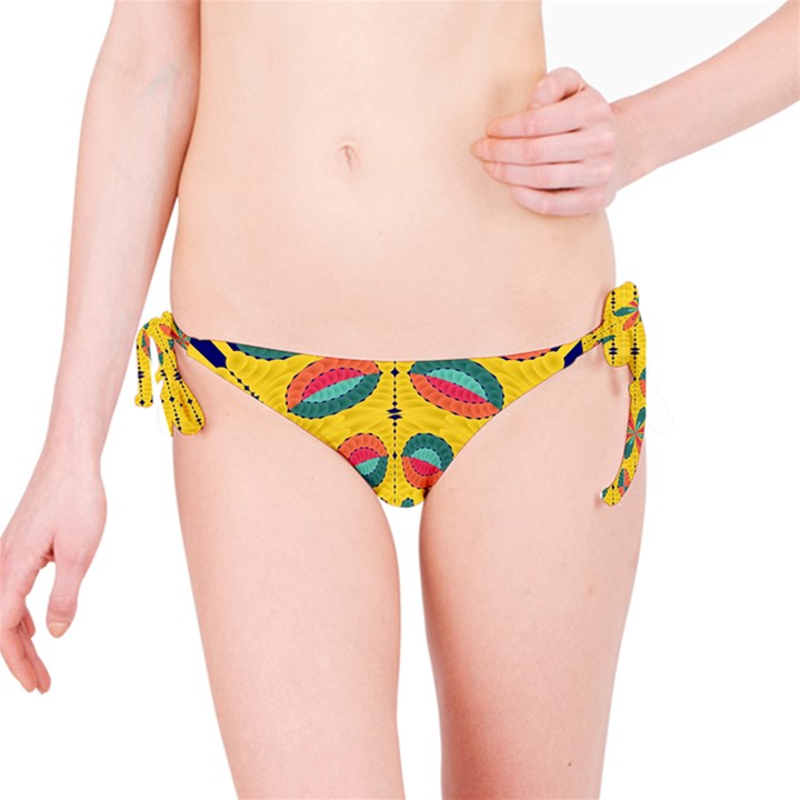 Textured Tropical Mandala Bikini Bottom