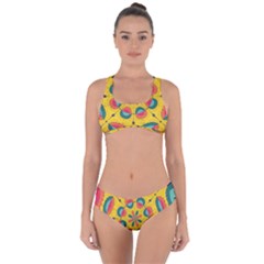 Textured Tropical Mandala Criss Cross Bikini Set