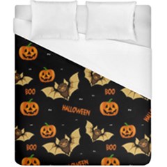 Bat, Pumpkin And Spider Pattern Duvet Cover (california King Size) by Valentinaart