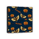 Bat, pumpkin and spider pattern Mini Canvas 4  x 4  View1