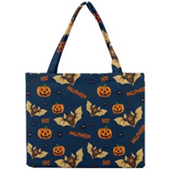 Bat, pumpkin and spider pattern Mini Tote Bag