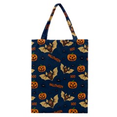 Bat, pumpkin and spider pattern Classic Tote Bag