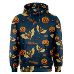 Bat, pumpkin and spider pattern Men s Pullover Hoodie