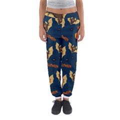 Bat, pumpkin and spider pattern Women s Jogger Sweatpants