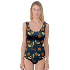 Bat, pumpkin and spider pattern Princess Tank Leotard 