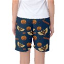 Bat, pumpkin and spider pattern Women s Basketball Shorts View2