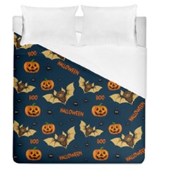 Bat, pumpkin and spider pattern Duvet Cover (Queen Size)