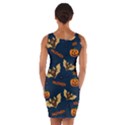 Bat, pumpkin and spider pattern Wrap Front Bodycon Dress View2