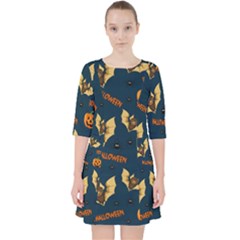 Bat, Pumpkin And Spider Pattern Pocket Dress by Valentinaart