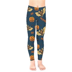 Bat, Pumpkin And Spider Pattern Kids  Legging