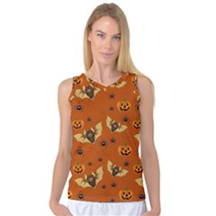 Bat, Pumpkin And Spider Pattern Women s Basketball Tank Top by Valentinaart