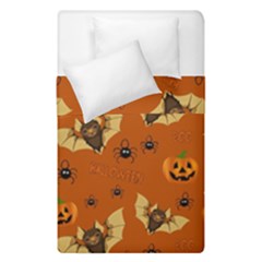 Bat, Pumpkin And Spider Pattern Duvet Cover Double Side (single Size) by Valentinaart