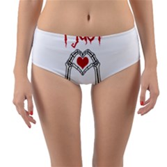 I Just Love Halloween Reversible Mid-waist Bikini Bottoms by Valentinaart