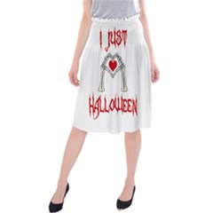 I Just Love Halloween Midi Beach Skirt by Valentinaart