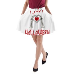 I Just Love Halloween A-line Pocket Skirt by Valentinaart