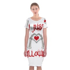 I Just Love Halloween Classic Short Sleeve Midi Dress by Valentinaart