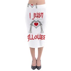 I Just Love Halloween Midi Pencil Skirt by Valentinaart