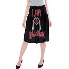 I Just Love Halloween Midi Beach Skirt by Valentinaart