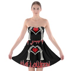 I Just Love Halloween Strapless Bra Top Dress by Valentinaart