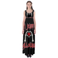 I Just Love Halloween Empire Waist Maxi Dress by Valentinaart