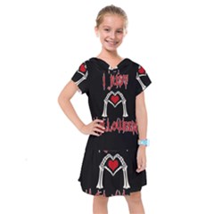 I Just Love Halloween Kids  Drop Waist Dress by Valentinaart