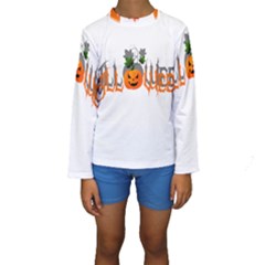 Halloween Kids  Long Sleeve Swimwear by Valentinaart