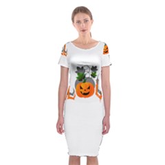 Halloween Classic Short Sleeve Midi Dress by Valentinaart