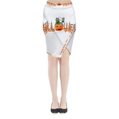 Halloween Midi Wrap Pencil Skirt by Valentinaart