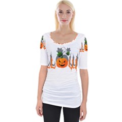 Halloween Wide Neckline Tee