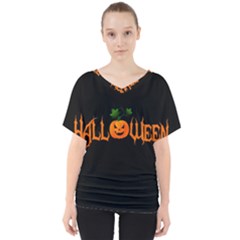 Halloween V-neck Dolman Drape Top by Valentinaart