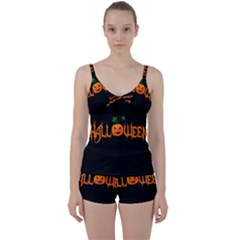 Halloween Tie Front Two Piece Tankini