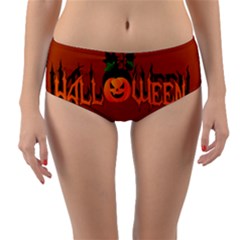 Halloween Reversible Mid-waist Bikini Bottoms by Valentinaart