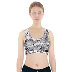 Skeletons - Halloween Sports Bra With Pocket by Valentinaart