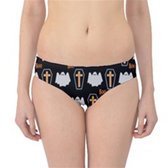 Ghost And Chest Halloween Pattern Hipster Bikini Bottoms