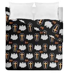 Ghost And Chest Halloween Pattern Duvet Cover Double Side (queen Size) by Valentinaart