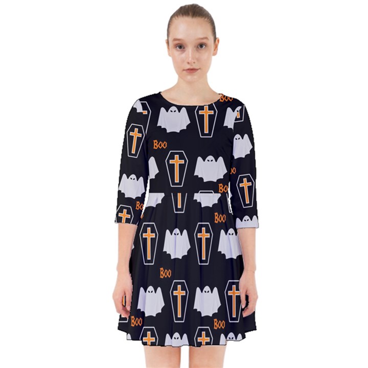 Ghost and chest Halloween pattern Smock Dress