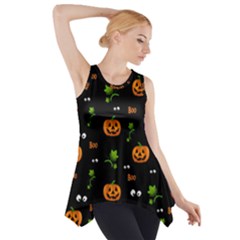 Pumpkins - Halloween Pattern Side Drop Tank Tunic by Valentinaart