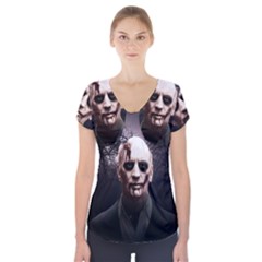 Zombie Short Sleeve Front Detail Top by Valentinaart