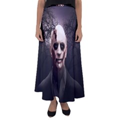 Zombie Flared Maxi Skirt by Valentinaart