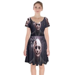 Zombie Short Sleeve Bardot Dress