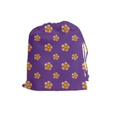 Ditsy Floral Pattern Design Drawstring Pouches (large)  by dflcprints