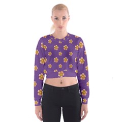 Ditsy Floral Pattern Design Cropped Sweatshirt by dflcprints